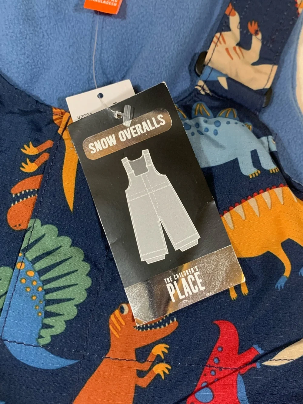 🦕 The Children's Place Dinosaur Print Snow Bibs 4T